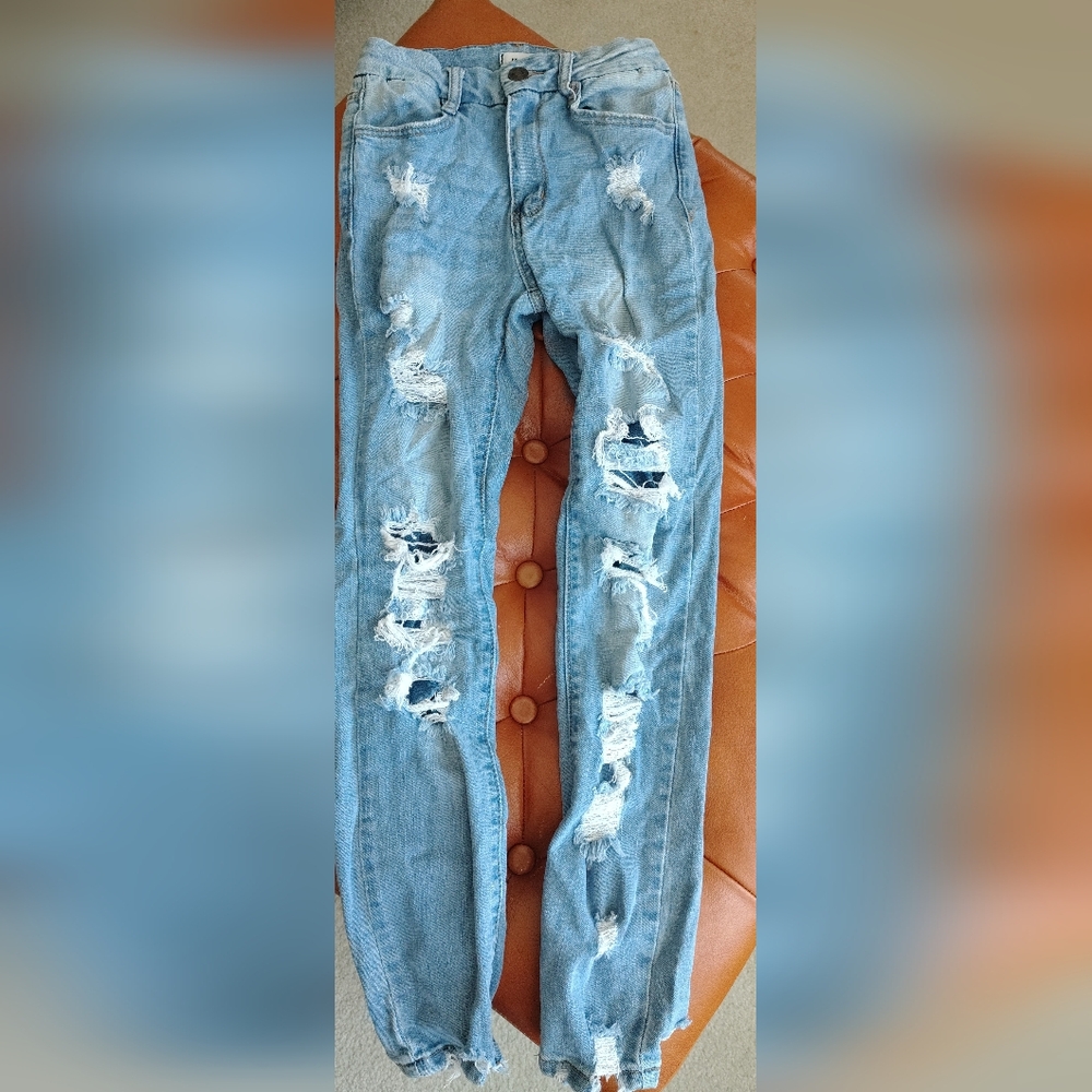 Rue21 Light Blue Distressed Jeans